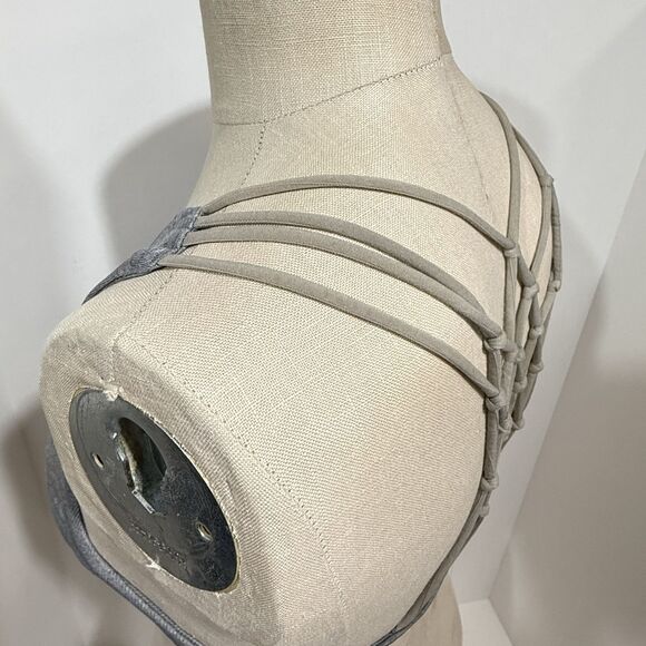 Pro-Fit Womens Seamless Knotted Sports Bra gray Wireless Strappy Racerback Small - Picture 8 of 16